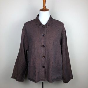 Flax- Long Sleeve Button Down Linen Shirt